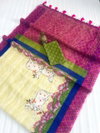 MG 463 Plain Linen Digital Printed Sarees Wholesale Shop In Surat